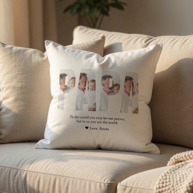 Almofada Foto Personalizada do Papai | Presente Personaliza (Criador carregado)