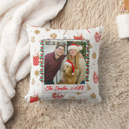 Almofada Foto personalizada e nome personalizado Feliz Nata