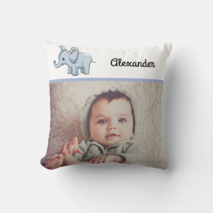 Almofada Foto personalizada Elefante azul