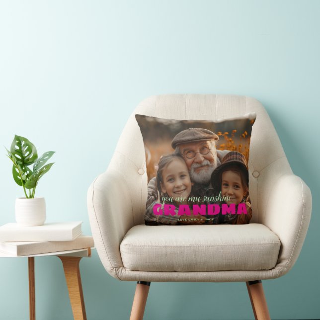 Almofada Foto personalizada Keepsasasaem GRANDMA Gift (Cadeira)