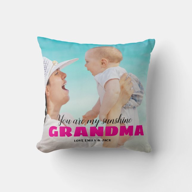 Almofada Foto personalizada Keepsasasaem GRANDMA Gift (Frente)
