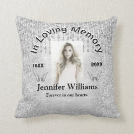 Almofada Foto personalizada Memorial Silver Angel Tears