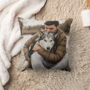 Almofada Foto Personalizada Pai de Cachorro Duplo Side