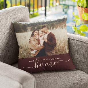Almofada Foto Simples do Script Modern Home - Sangria Verme