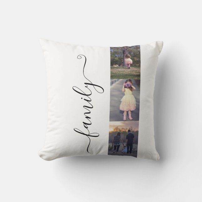 Almofada Fotografia Collage Family Fotos Modelo 6 Imagens (Frente)