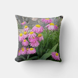 Almofada Fotografia da natureza: Daisy Flowers Pintado Rosa