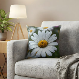 Almofada Fotografia da Natureza de Fechamento da Daisy Whit