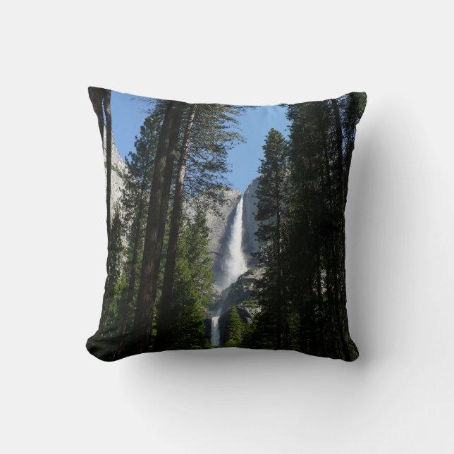 Almofada Fotografia de Yosemite Falls and Woods Landscape (Frente)