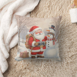 Almofada Fotógrafo Papai Noel Personalizado & Selfie com Bo