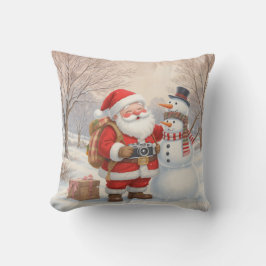 Almofada Fotógrafo Papai Noel Personalizado & Selfie com Bo