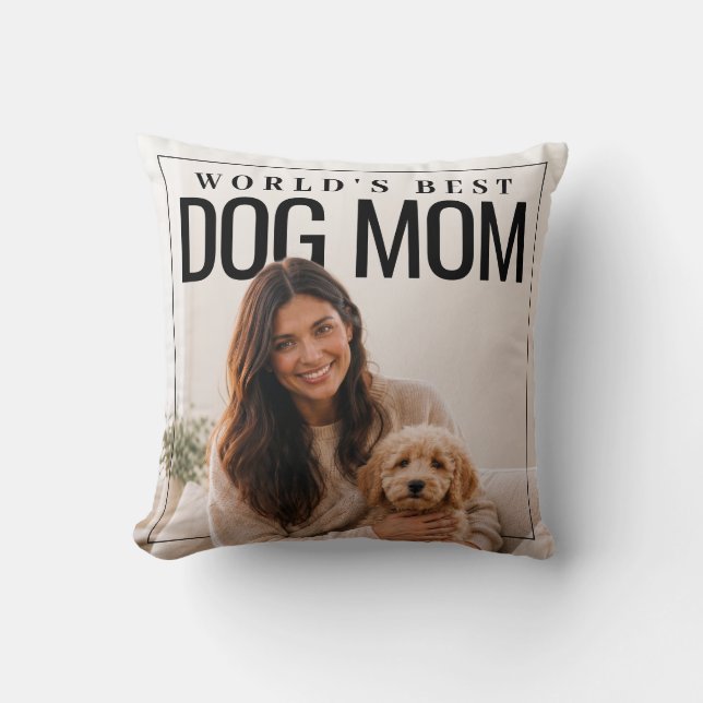 Almofada FotoPop Melhor Mãe de Cachorro do Mundo (Frente)