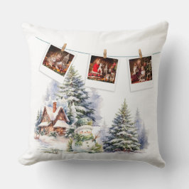 Almofada Fotos de Férias no Estilo Vermelho de Ano Novo