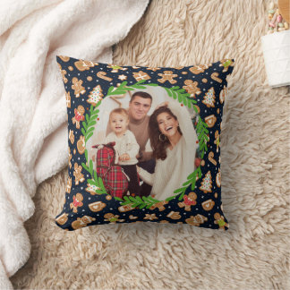 Almofada Fotos Personalizadas Fofas de Biscoitos de Natal A