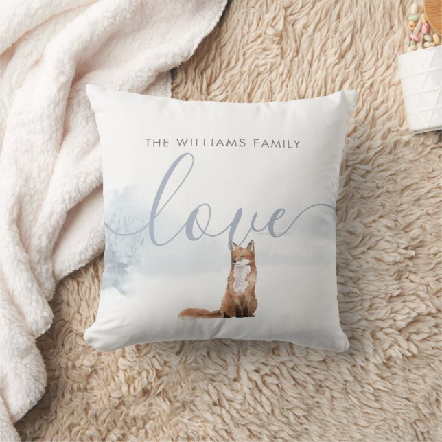 Almofada Fox da Cena de Madeira de inverno (Cobertor)