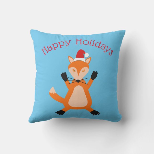 Almofada Fox de Natal Bonita Personalizada (Verso)