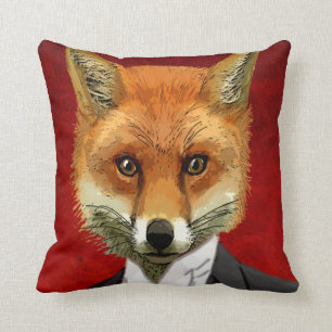 Almofada Fox Em Fato De Noite, Retrato
