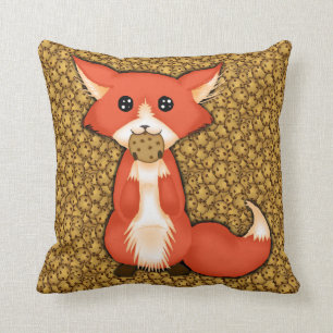 Almofada Fox Eyed grande bonito que come um biscoito