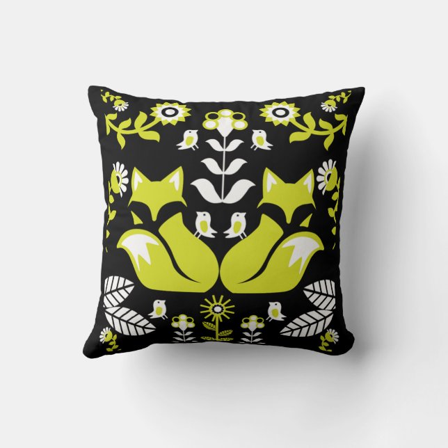 Almofada Fox Nórdica Scandinávia FolArt (Verso)