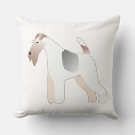 Almofada Fox Terrier Dog Brey Illustration Silhouette