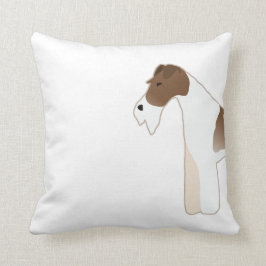 Almofada Fox Terrier Dog Brey Illustration Silhouette