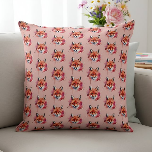 Almofada Fox Throw Pillow (Criador carregado)