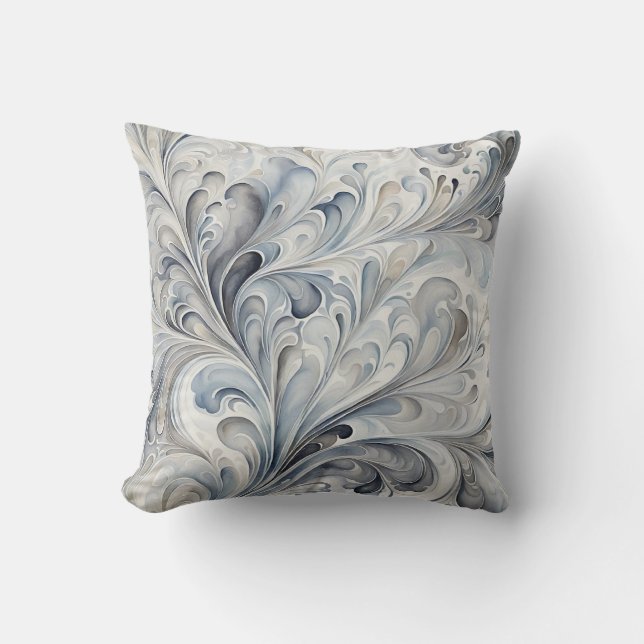 Almofada Fractais de cinza (Frente)