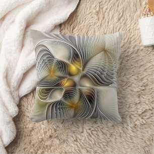 Almofada Fractal Abstrato 3D De Illusão Óptica Com Profundi