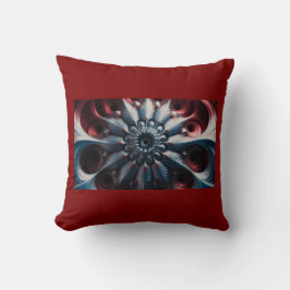 Almofada Fractal Juliabrot Vermelho e Prata
