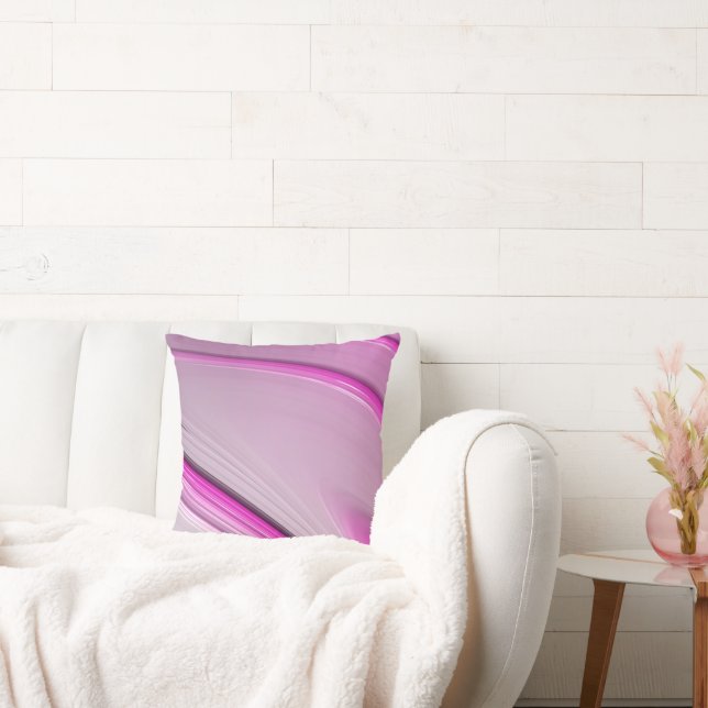 Almofada Fractal Rosa-Abstrato moderno (Sofá)