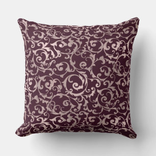 Almofada Framboesa e Ouro Rosa Elegante Espiral Princesa