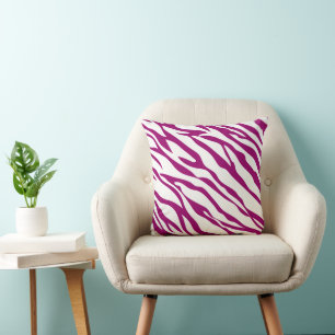 Almofada Framboesa e Travesseiro de Design de Zebra Esbranq