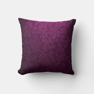 Almofada Framboesa vermelha damasco vintage nouveau chic