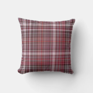 Almofada Frambuesas Silvestres Xadrez Vermelho Carmesim