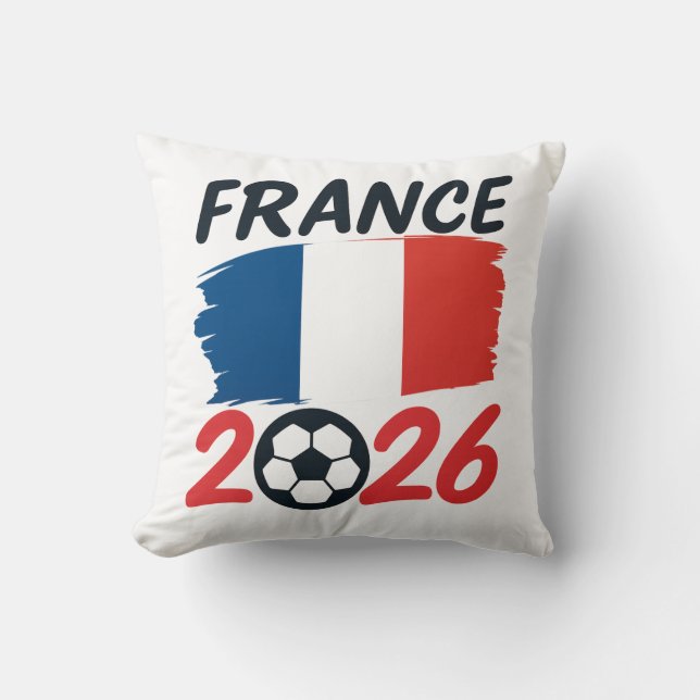 Almofada France 2026 Soccer Fan Design Flag Colors (Frente)