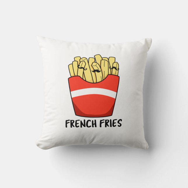 Almofada Francês Fries Engraçado Rápido Comida (Frente)