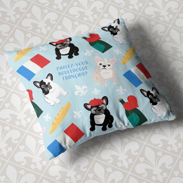 Almofada Franceses vão à França, bonitinho Patterno Francês (Criador carregado)