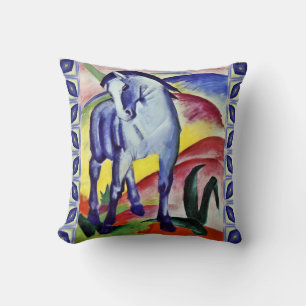 Almofada Franz Marc Blue Horse Vintage pintura de arte