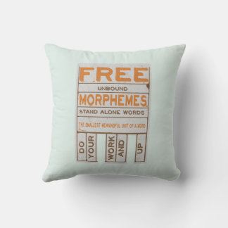 Almofada Free Morphemes literacia estruturada engraçada