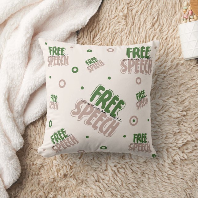 Almofada Free Speech Is a Human Right (Cobertor)