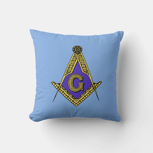 Almofada Freemason (azul) (Frente)