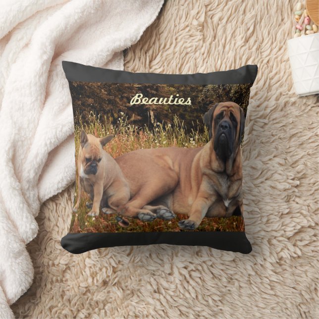 Almofada French Bulldog und Mastiff Freunde (Cobertor)