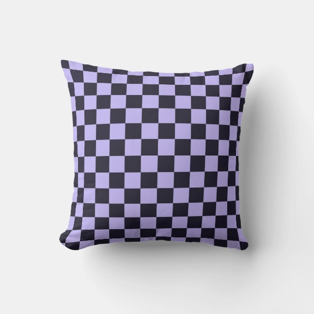 Almofada French lilac checkerboard pattern (Frente)