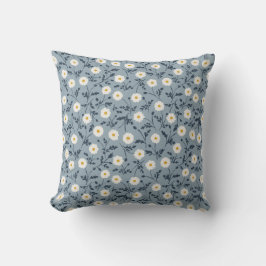 Almofada French Navy Blue Modern Farmhouse Daisy Pattern
