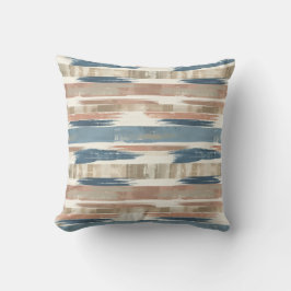 Almofada French Retro Brush Stripe Throw Pillow