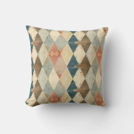 Almofada French Retro Harlequin Diamond Throw Pillow