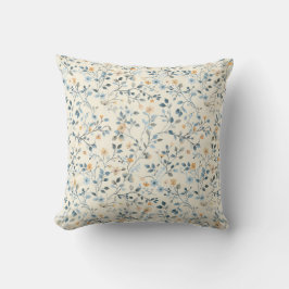 Almofada French Retro Spring Botanical Floral Throw Pillow