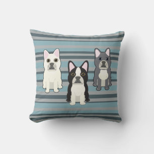 Almofada Frenchies Listrado Azul