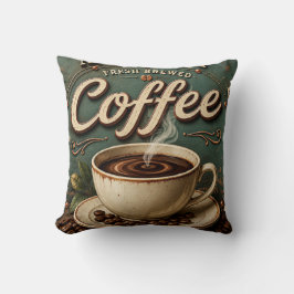 Almofada Fresh Brewed Coffee Rustic Farmhouse