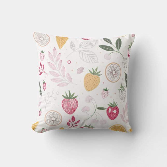 Almofada Fresh Fruit Garden Pattern Pillow (Frente)