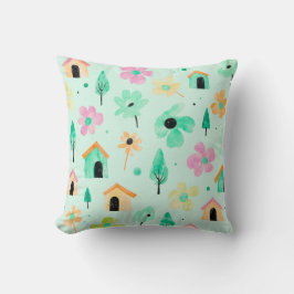 Almofada Fresh Modern Floral Pattern Pillow